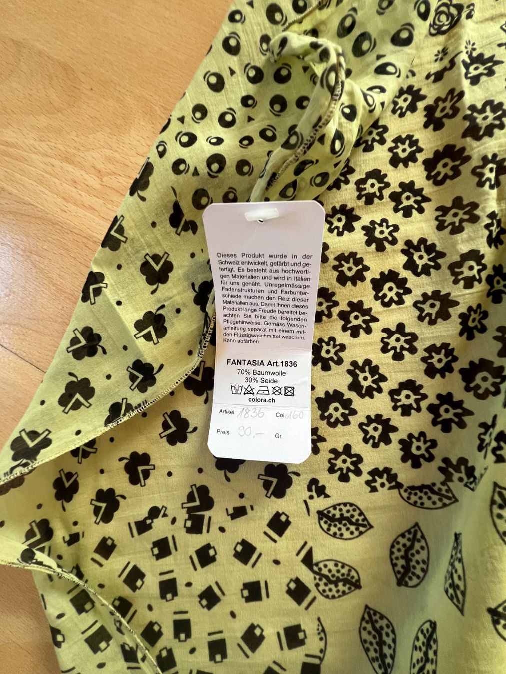Colora Foulard & Sciarpe: Colora Schal, 30% Seide, Hellgrün, NEU – Nuovo e nell'imballaggio originale da Worb venduto da farben20zauber 1