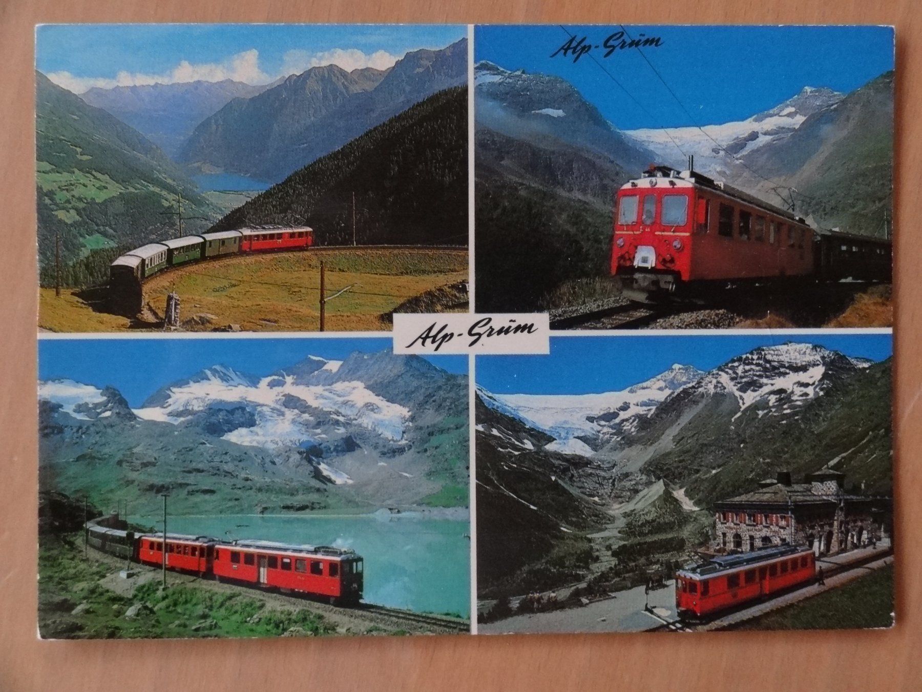 Ansichtskarten: Alp Grüm - Bernina express - 1984 – Gebraucht aus St Léonard von Riglin
