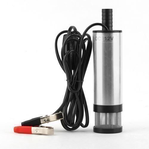 Lyrlody Edelstahl-Transferpumpe - 24V Öl- Und Wasserpumpe Mit Zigarettenanzünder Für Auto & Heizöl