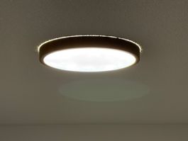 Deckenleuchte LED rund Holzoptik 24W weiss LED 38cm / 5cm
