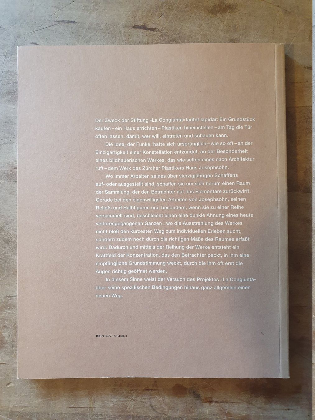 Bücher: Stiftung La Congiuta Peter Märki KUB – Gebraucht aus Zürich von loosebone 4