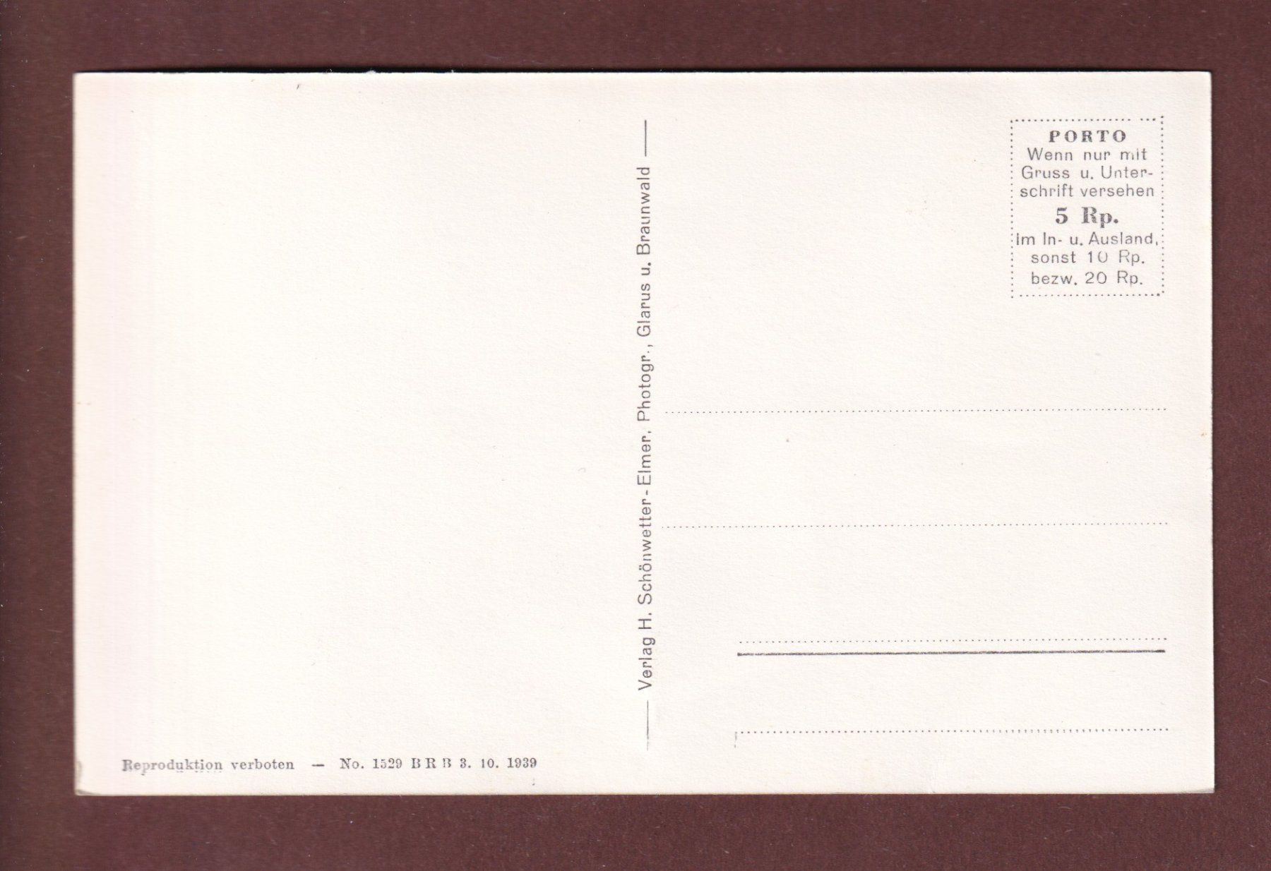 Cartoline postali: OBERBLEGISEE - Glärnischgruppe – Usato da Pully venduto da nicecards-shop 1