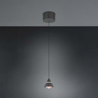 LED Pendelleuchte, Schwarz, CCT, 15 cm Ø