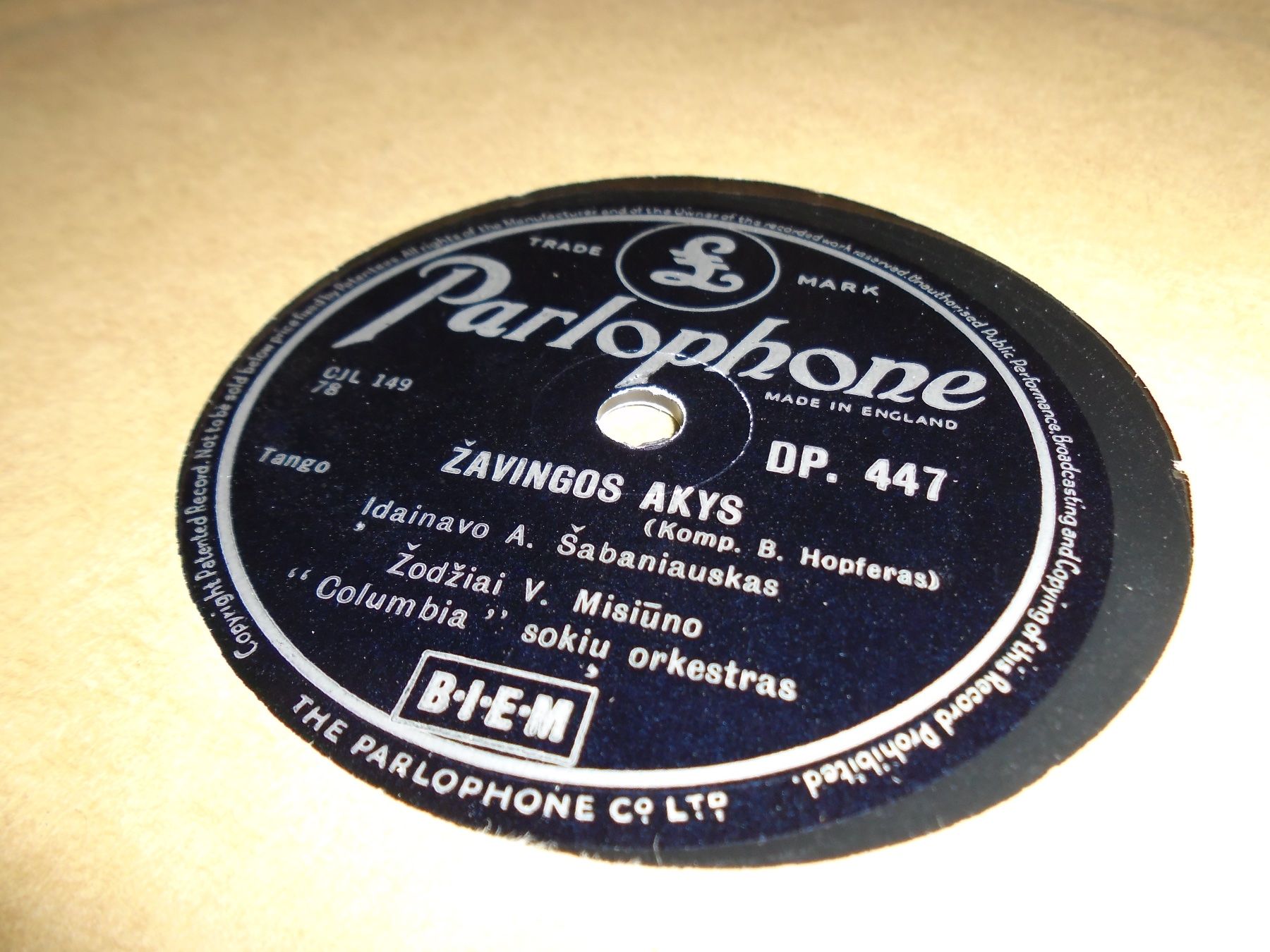 Schallplatten: DISQUES 78 TOURS – Gebraucht aus Lausanne von Leag 1