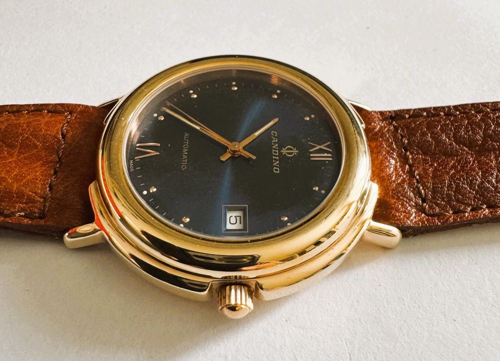 Elegante Candino Automatikuhr, Edelstahl PVD Gelb Saphirglas 4