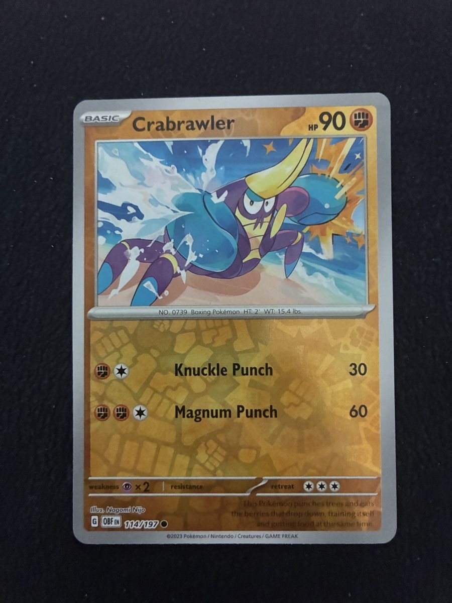 Pokémon Carte collezionabili: OBSIDIAN FLAMES # 114 CRABRAWL – Nuovo (secondo la descrizione) da Taverne venduto da YOHISTORE