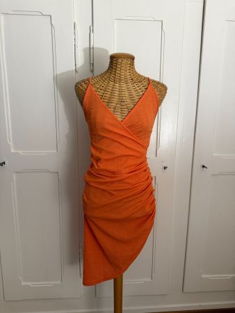 Kleid orange asymmetrisch XS