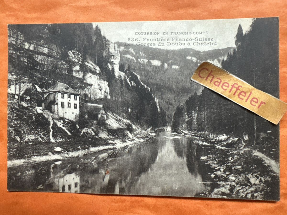 Ansichtskarten: Alte Ansichtskarte "Gorges du Doubs", Chatelot, 1919! – Gebraucht aus Zürich von Chaeffeler
