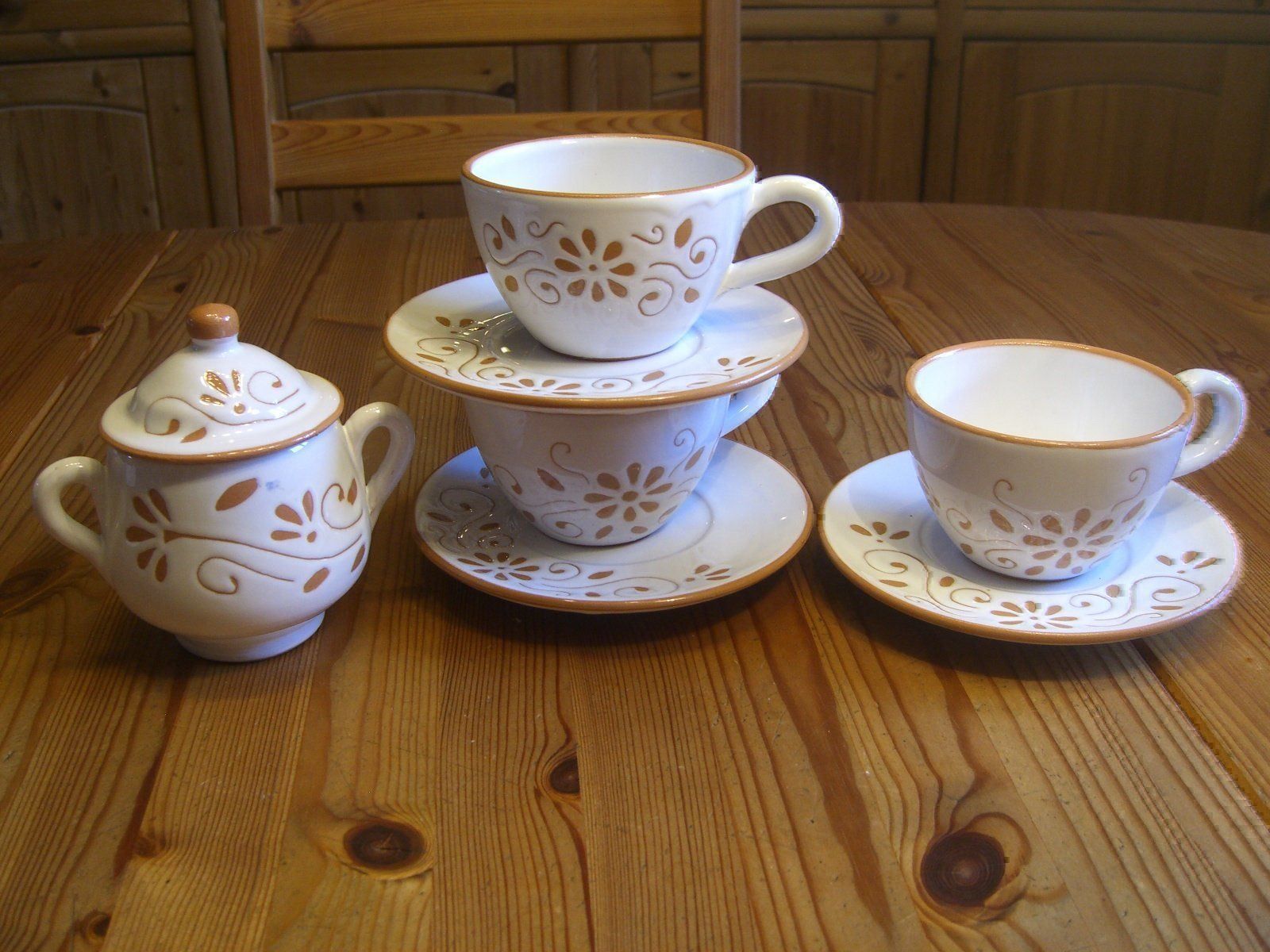Set di piatti: handgetöpfertes Kaffeegeschirr Keramik – Usato da Winterthur venduto da Gaia 3