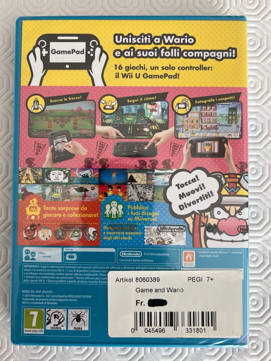 Nintendo Jeux: Wiiu Game & Wario neuf et scellé. – Neuf avec emballage d'origine à Nyon par kelkal0 1