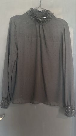 Schwarze Cream Bluse, Grösse 40, festlich & elegant!