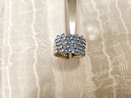 Handgemachte Perlen Ring  aus swarovski perlen gr 52/53