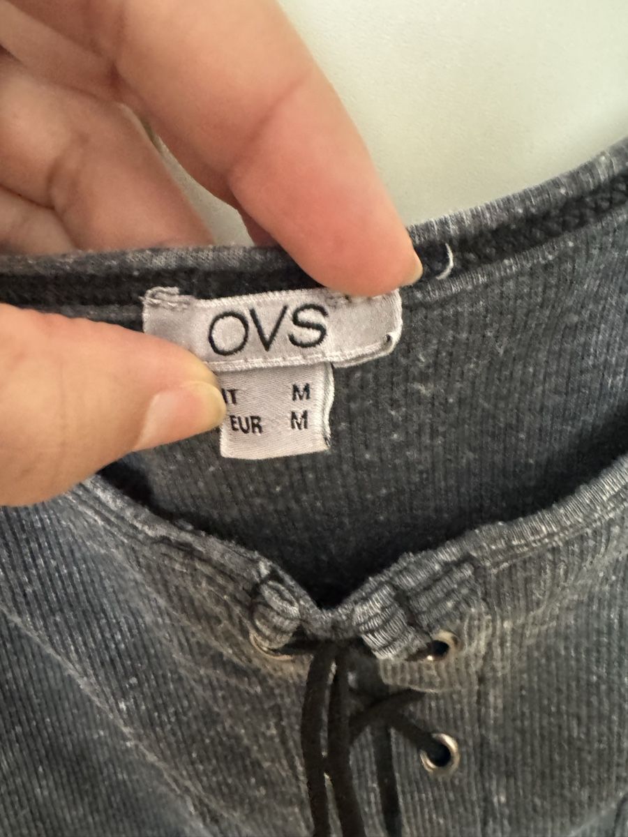 Top: Top effet corset bleu/gris – Usato da Meyrin venduto da mai_pl7s 1