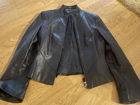 Lederjacke ESCADA Schwarz, Top Zustand, Grösse M