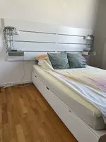 Storage Bed frame with headboard 140x200cm