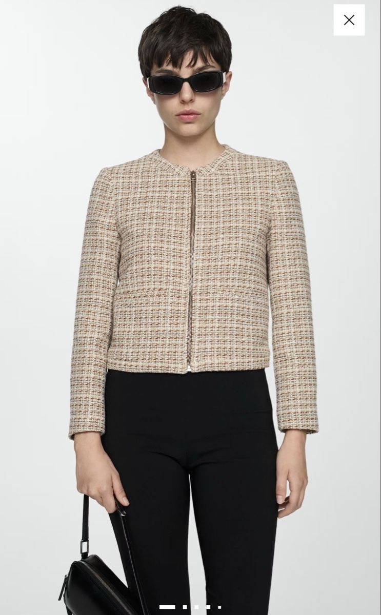 Mango Jacken: TWEED JACKET WITH ZIP - Mango - XS – Neu (gemäss Beschreibung) aus Turgi von spi_zss6 1