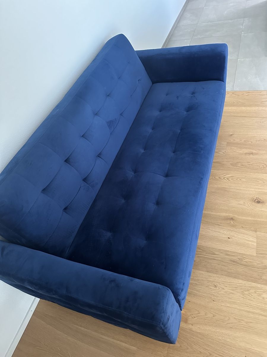 Beliani Divani: Sofa blau Samt Sitzsofa umfunktionierbar 185cm – Usato da Unterengstringen venduto da Ranks96 1