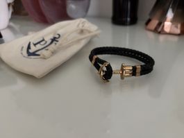 Paul Hewitt Armband, Schwarz/Gold, NEU