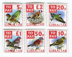 Briefmarken "Vögel". Gibraltar