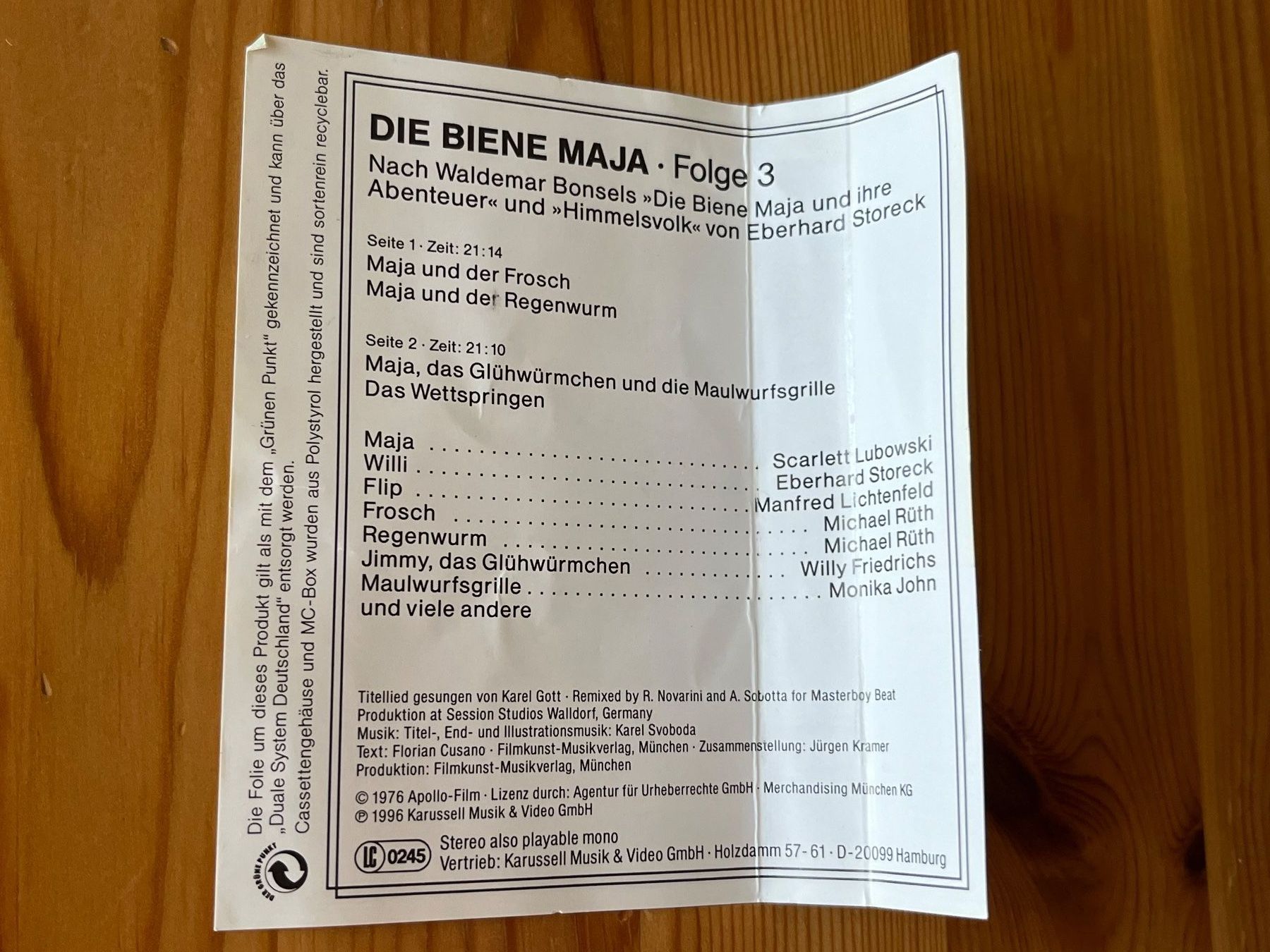 Kompaktkassetten: Die Biene Maja - Folge 3 – Gebraucht aus Zürich von Gurkis 4