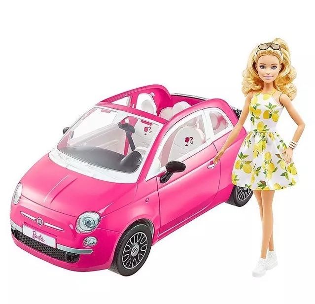 Puppen: Barbie Fiat Cabrio mit Puppe – Neu und originalverpackt aus Basel von Seifehuesli