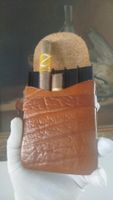 Etui aus Elefants Leder Braun für 5 Zigarren 50 Jahren