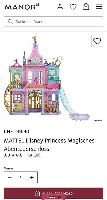 Disney Giocattoli: Disney Prinzessinen Schloss – Usato da Wettingen venduto da Bushid0 1