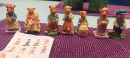 Set 7 Mausfiguren Mausfamilie Dekofiguren guter Zustand