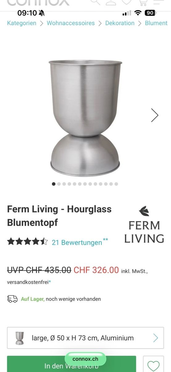Ferm living Blumentöpfe: Ferm Living - Hourglass Blumentopf – Neu und originalverpackt aus Zürich von Lendan