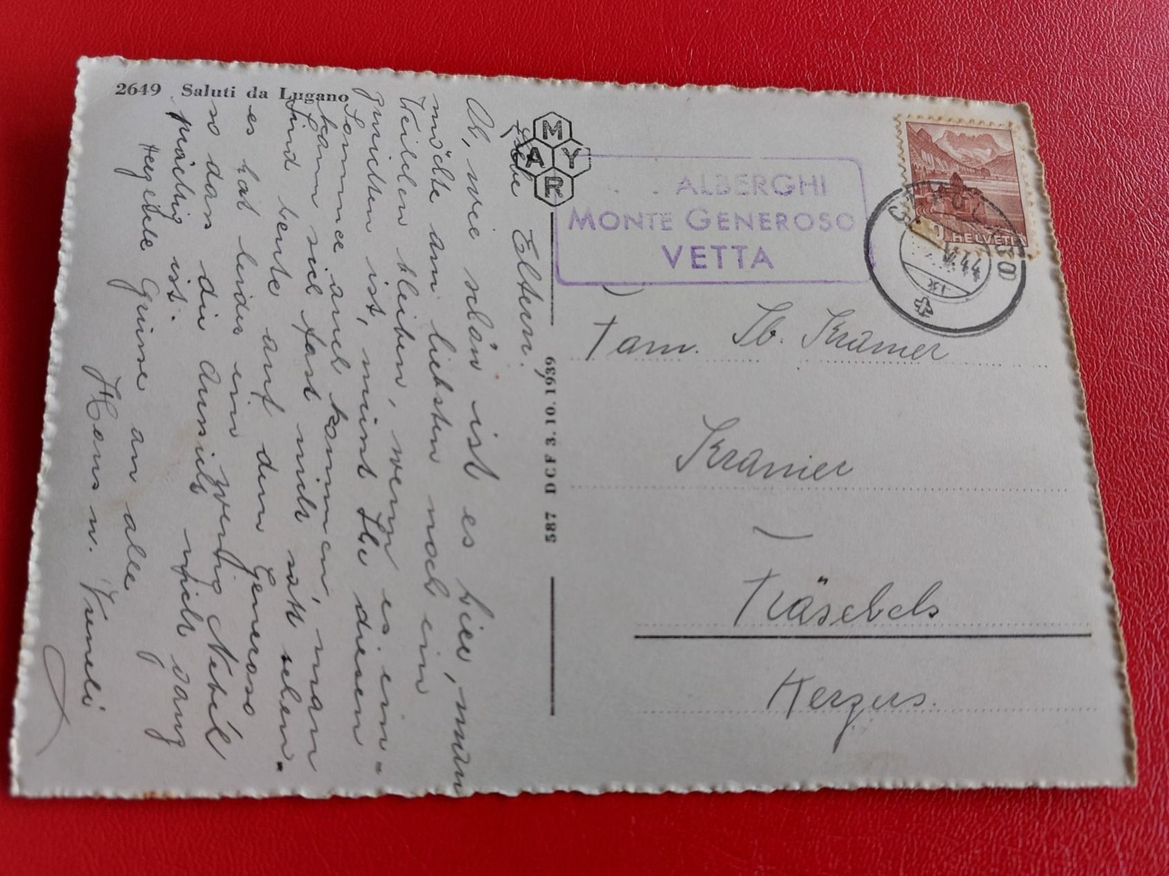 Cartes postales: Saluti da Lugano 1944 – D'occasion à St-Légier-Chiésaz par Theo006 1
