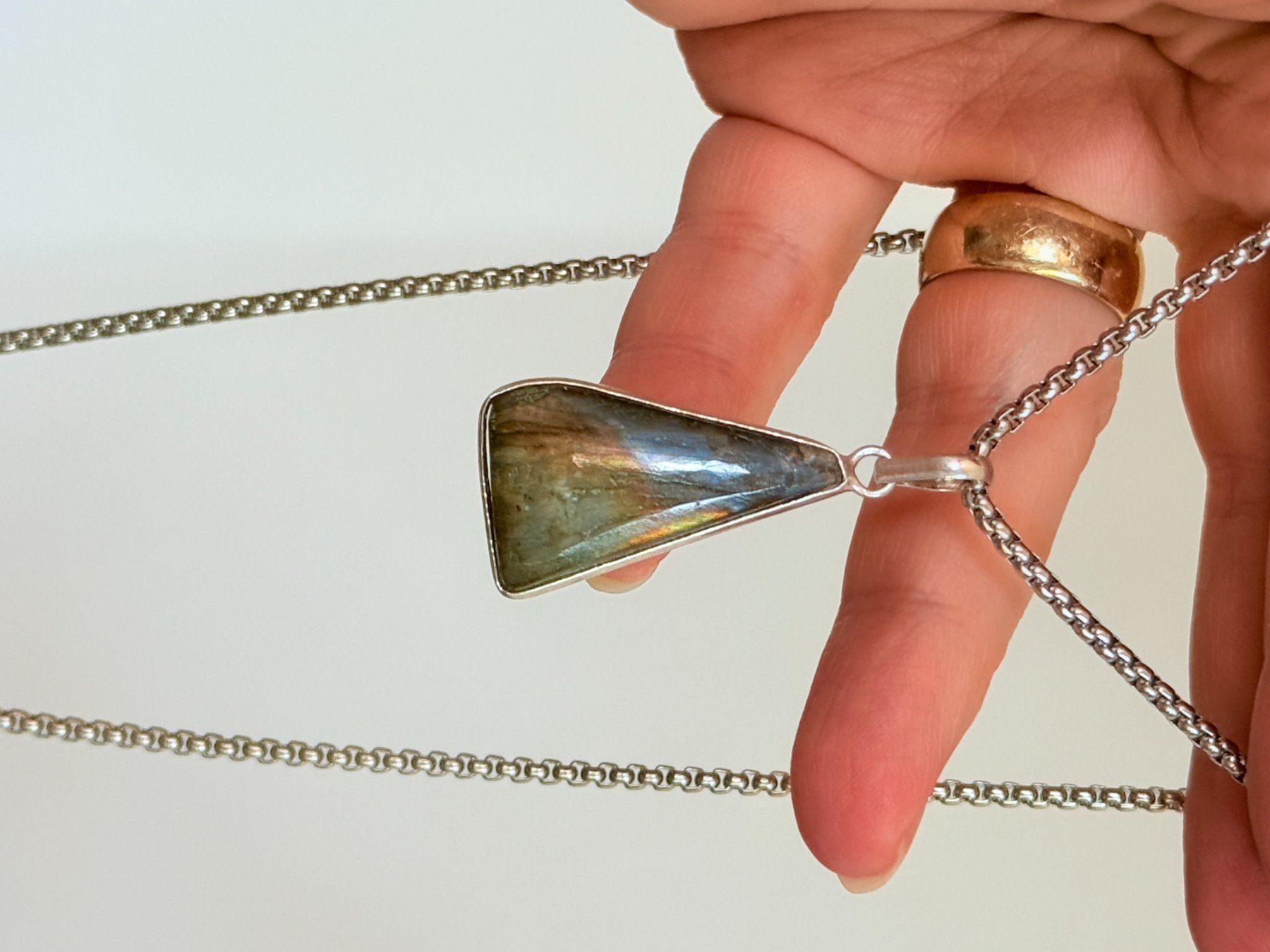 Colliers: Collier avec Labradorite – Neuf avec emballage d'origine à Genève par AWWA 7