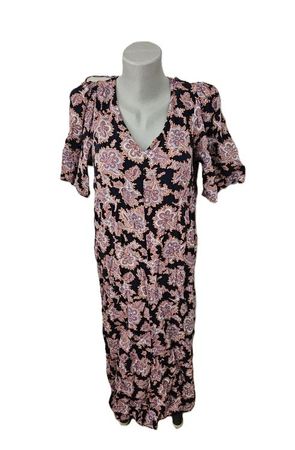 Sommer Kleid Kaffe Gr. 40 Boho Hippie Coachella