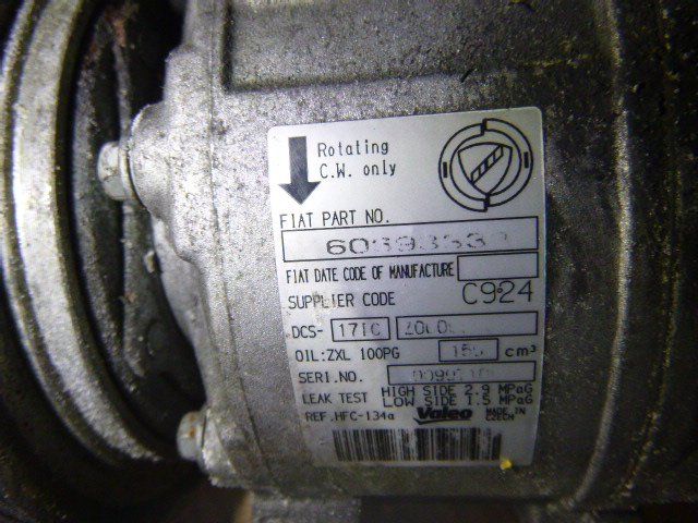 Alfa Romeo Tutti pezzi di ricambio auto: Klimakompressor 60693333 Alfa 159 1.8T – Usato da güttingen venduto da Promotor24 1