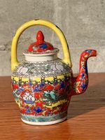 Antique Hand Painted Chinese Porcelain Teapot Collectible