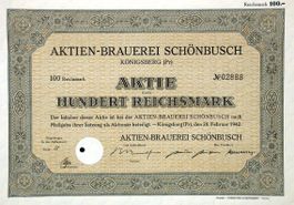 Aktien-Brauerei Schönbusch, Königsberg - 1942