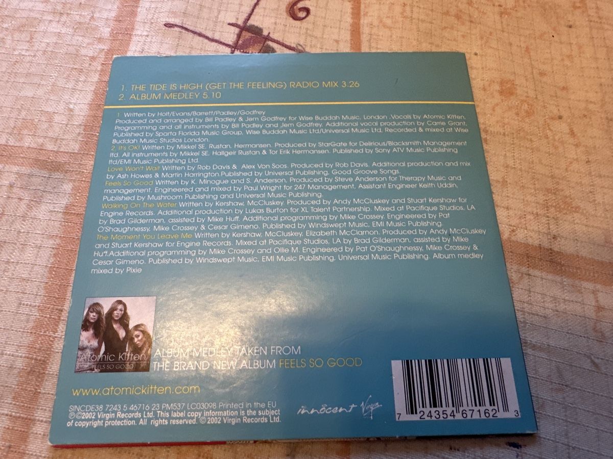 CD: Atomic Kitten CD Single - The Tide Is High – Usato da Schaffhausen venduto da D-MAC 1