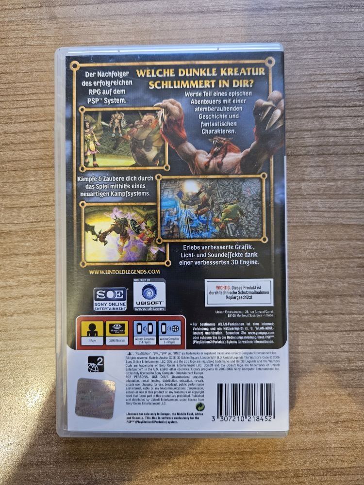 Sony Giochi: Untold Legends - The Warrior's Code – Usato da Winterthur venduto da Men_in_black 1