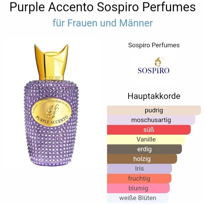 Profumi & Eau de Toilette: 2 ml PURPLE ACCENTO SOSPIRO ABFÜLLUNG – Nuovo (secondo la descrizione) da St. Gallen venduto da CaliSunshine 1