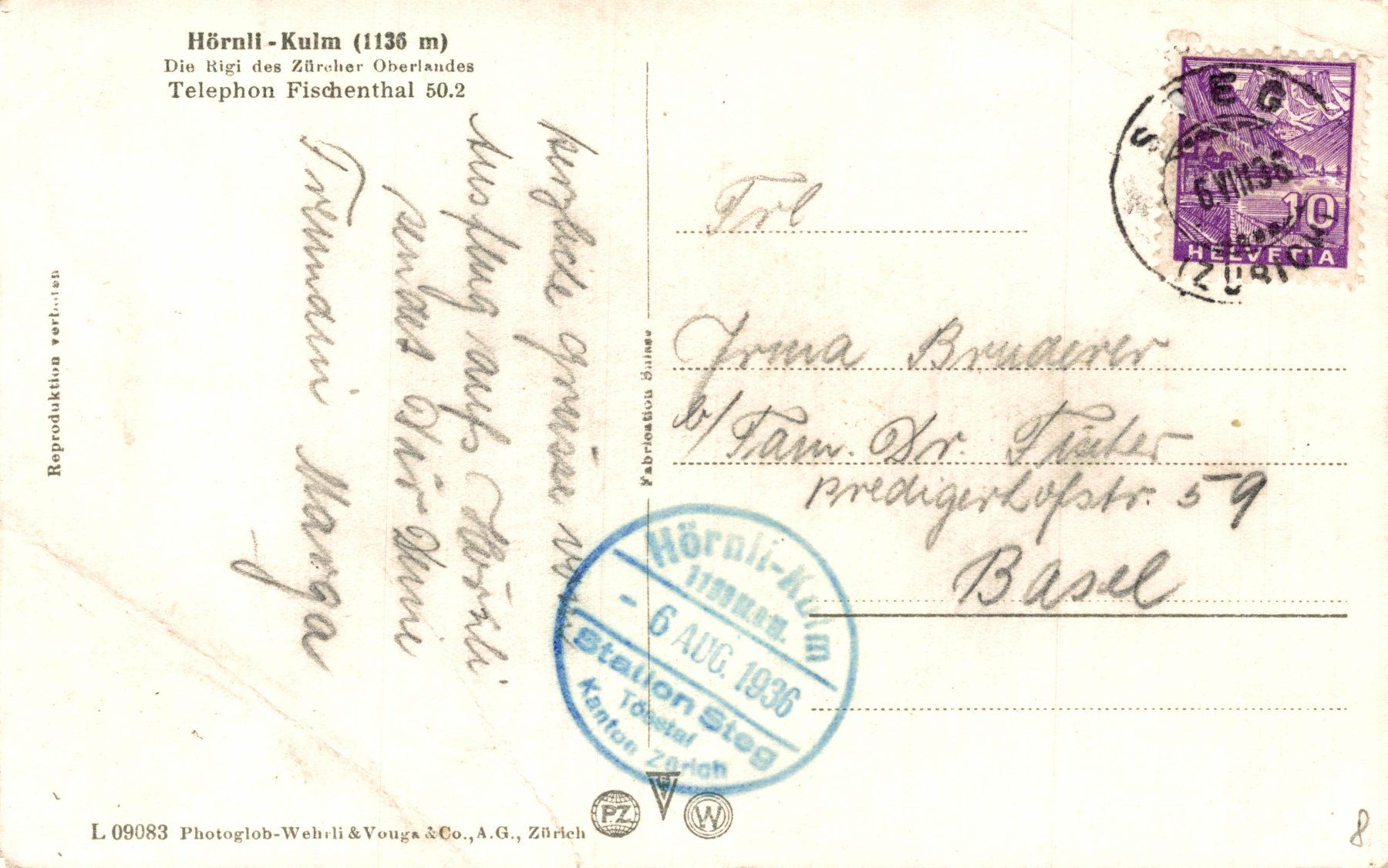 Cartes postales: Berggasthaus Hörnli-Kulm – D'occasion à Bronschhofen par Astore 1
