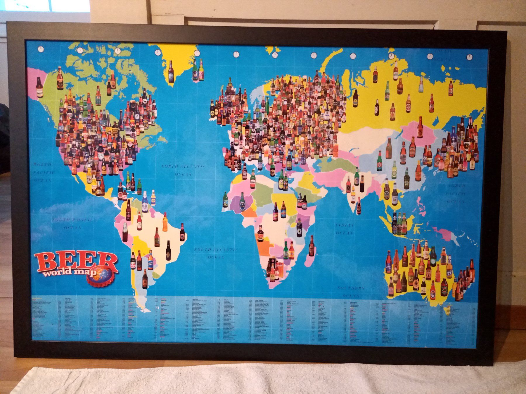 Foto & Immagini: Bild Beer world map / Bierweltkarte – Usato da Oberegg venduto da A-Z.Handel.Loehrer