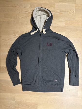 Lee Cooper Kapuzenpullover grau Grösse M mit Teddyfutter
