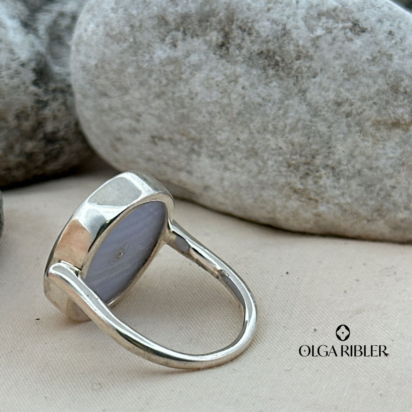 Olga Ribler Anelli: Silber Ring 925 mit Chalzedone Grösse 56 – Nuovo (secondo la descrizione) da Luzern venduto da Schmuckoutlet 5