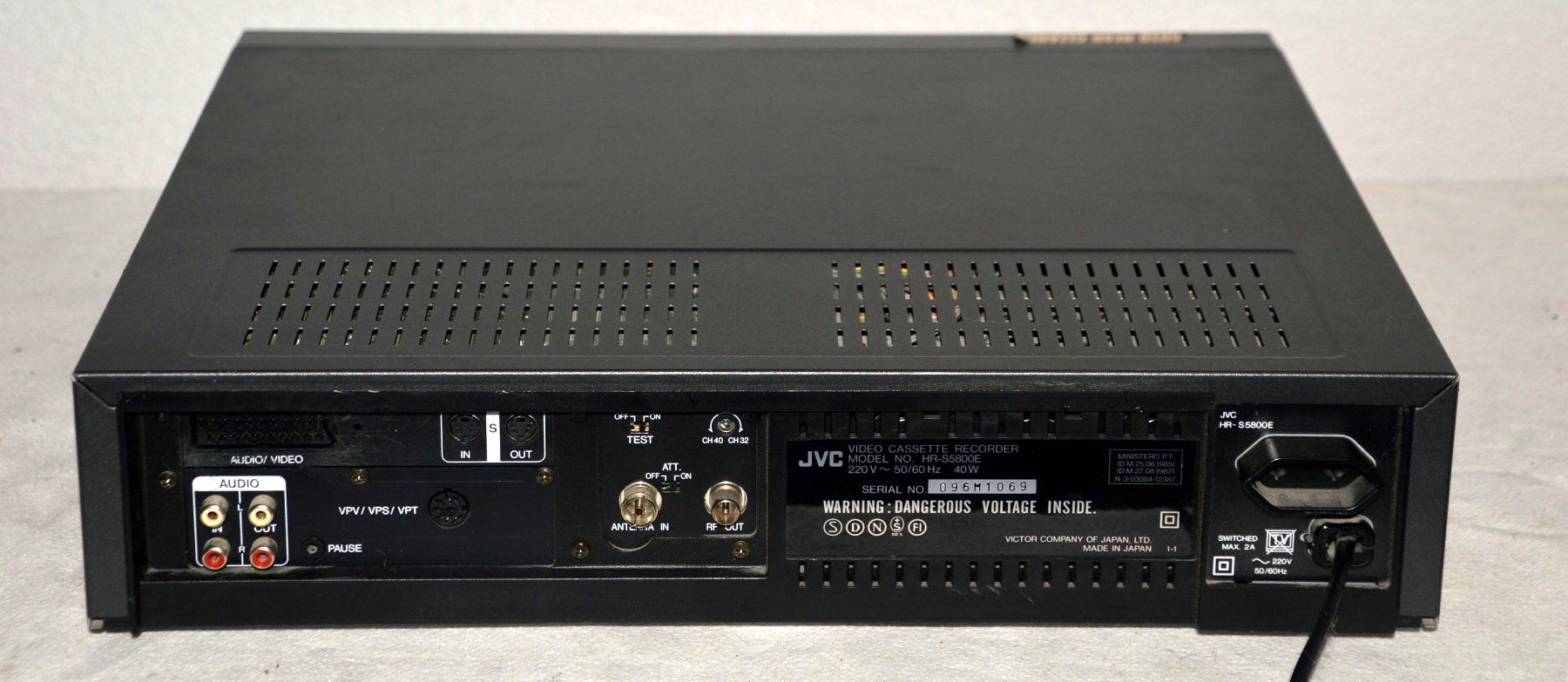 JVC Registratori: Super VHS JVC HR S5800E Videorecorder magnétoscope – Usato da Collonges venduto da arashee 5