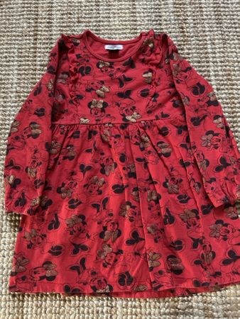 Rotes Disney Minni Maus Kleid Gr. 134