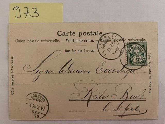 Ansichtskarten: alte Ansichtskarte Tessere e Denti della Vecchia, 1904 – Gebraucht aus Niederwil AG von dahu75 1
