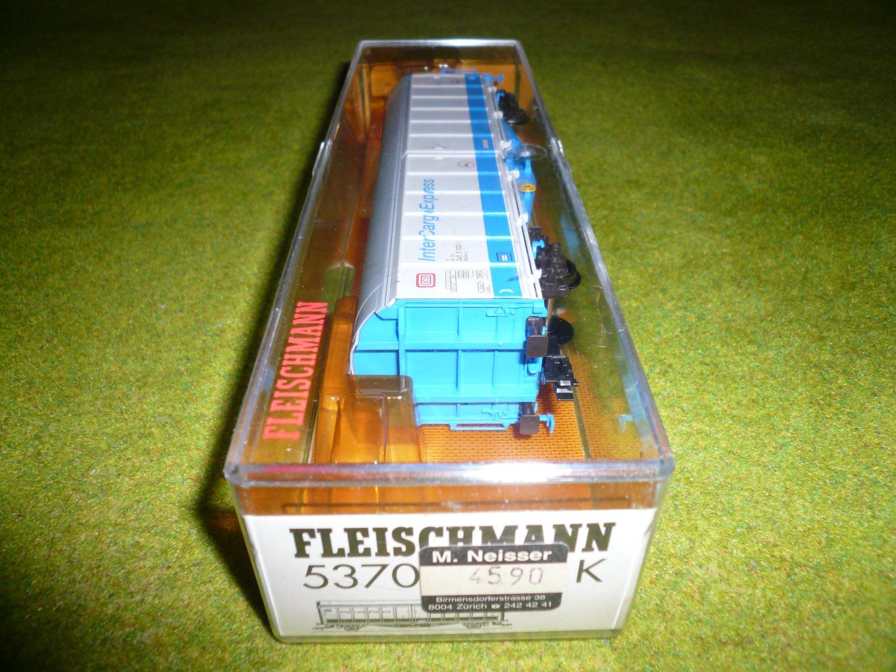 Fleischmann Modellini di ferrovie: Schiebewandwagen Inter-Cargo Express Artikel Nr. 5370 – Nuovo (secondo la descrizione) da Zürich venduto da Gaegs 1