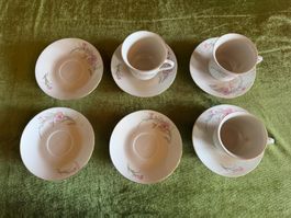 Kaffeetassen-Set 6er vintage blumig Frühlingsangebot ☕️🌸