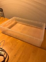 Aufbewahrungsbox Kunststoff transparent flach gebraucht