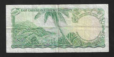Banknoten: East Caribbean  5  Dollars  Gebraucht – Gebraucht aus Gordola von coinsandnotes 1