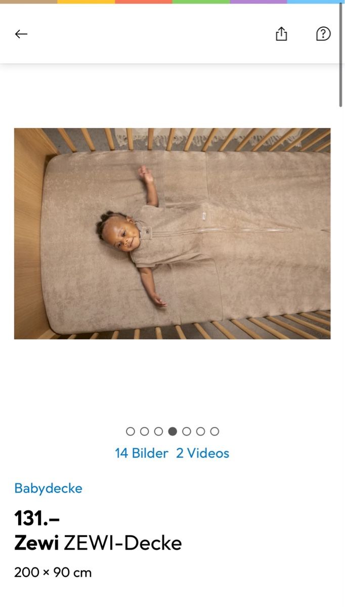 Sacs de couchage: ZEWI Decke bébé-jou – D'occasion à Rüschlikon par Jenniferzuerich